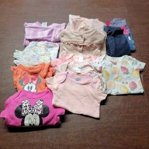 Lot of 12 Baby Girls Clothes Size 3-6 Months Mixed Brand